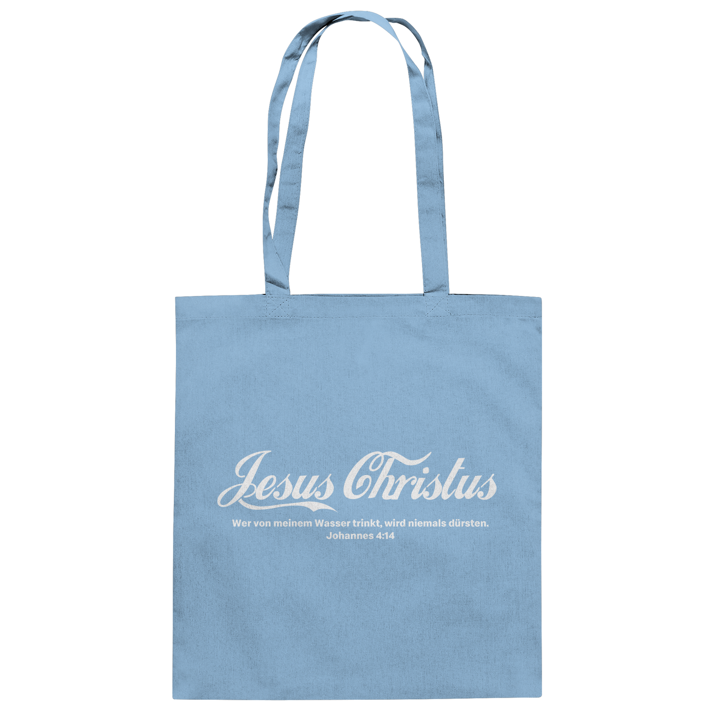 Jesus Christus – Johannes 4,14 | Christliches Statement Design „Lebendiges Wasser“ - Baumwolltasche