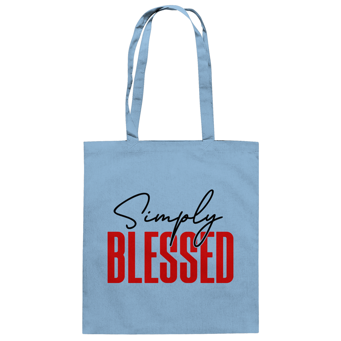 Simply Blessed | Christliches Design mit klarer Botschaft - Baumwolltasche