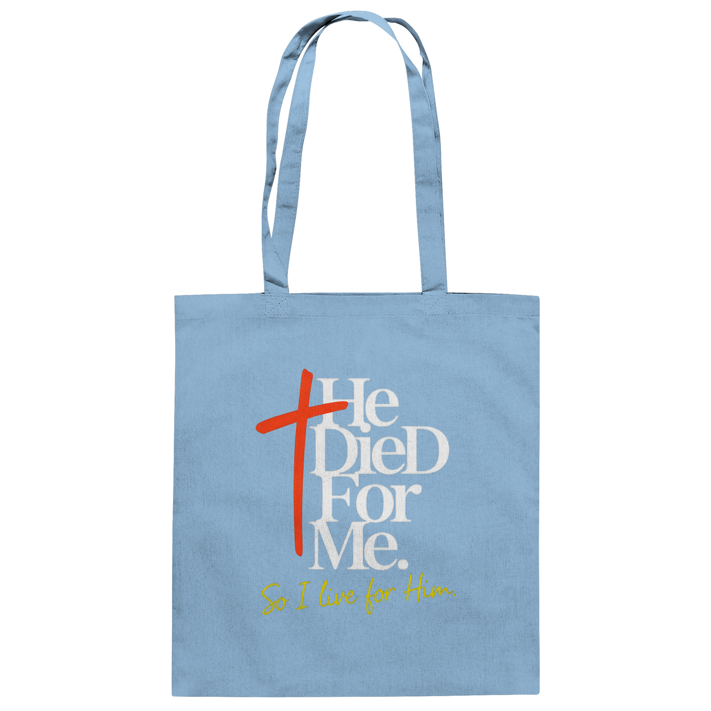 He Died for Me – Christliches Design mit Statement - Baumwolltasche
