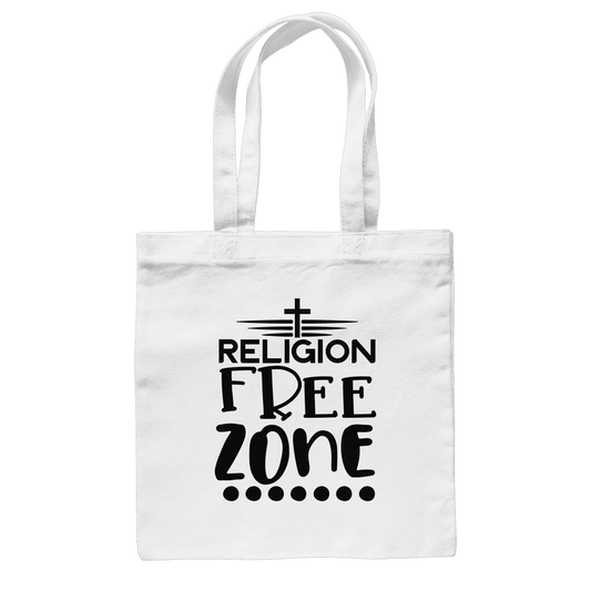 Religion Free Zone | Christliche Kleidung & Geschenke mit Botschaft - Baumwolltasche