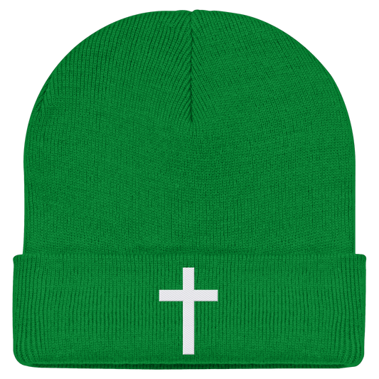 Kreuz gestickt – schlichtes Design mit tiefer Bedeutung (Stick) - Classic Beanie