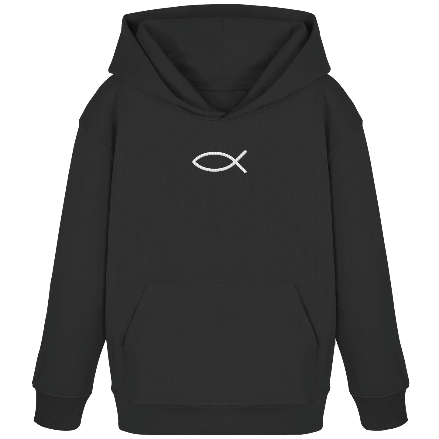 Der Ichthys – Ein zeitloses Zeichen (Stick) | Christliche Kleidung - Kids Organic Hoodie
