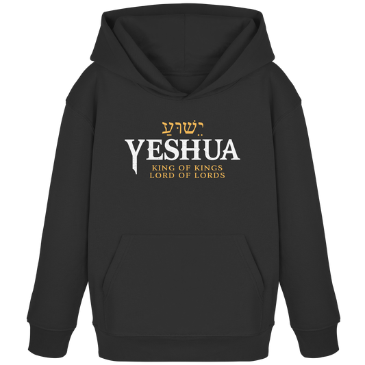 Yeshua – King of Kings, Lord of Lords | Christliches Design mit dem Namen Jesu - Kids Organic Hoodie