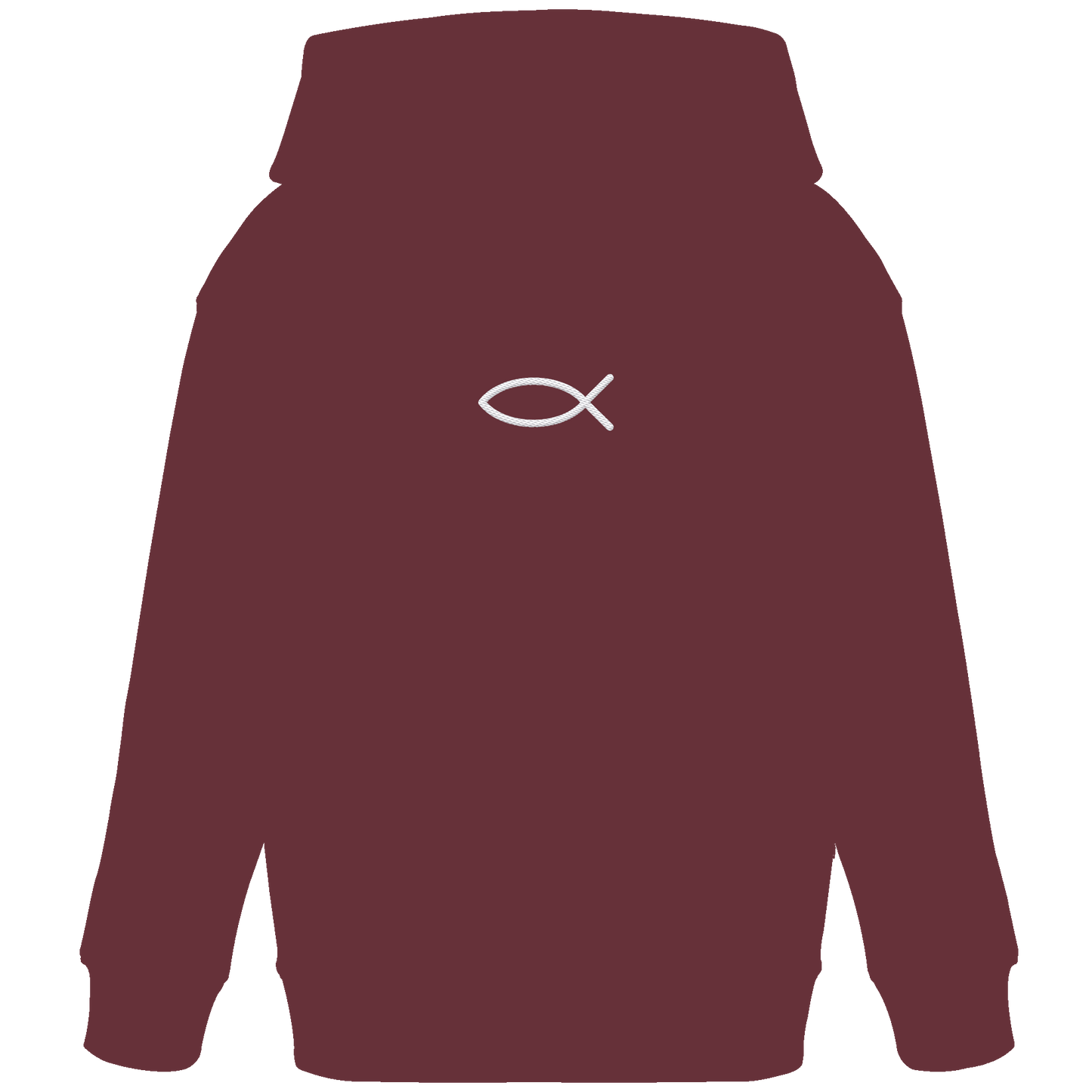 Der Ichthys – Ein zeitloses Zeichen (Stick) | Christliche Kleidung - Kids Organic Hoodie