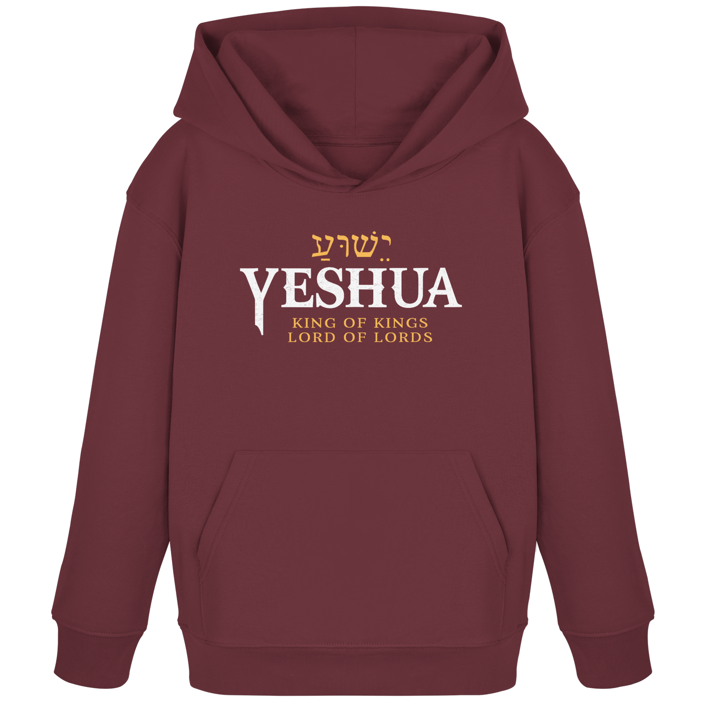 Yeshua – King of Kings, Lord of Lords | Christliches Design mit dem Namen Jesu - Kids Organic Hoodie