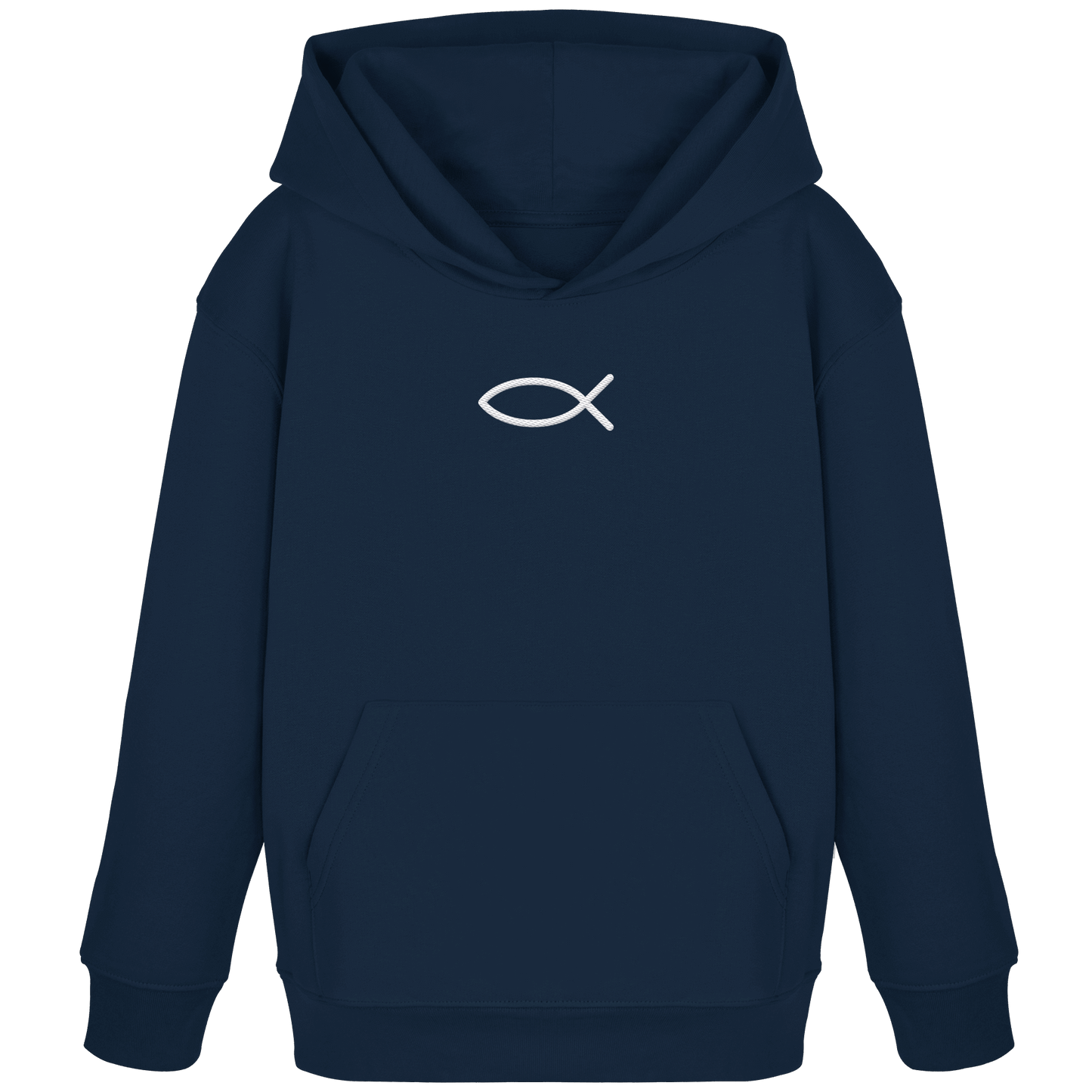 Der Ichthys – Ein zeitloses Zeichen (Stick) | Christliche Kleidung - Kids Organic Hoodie