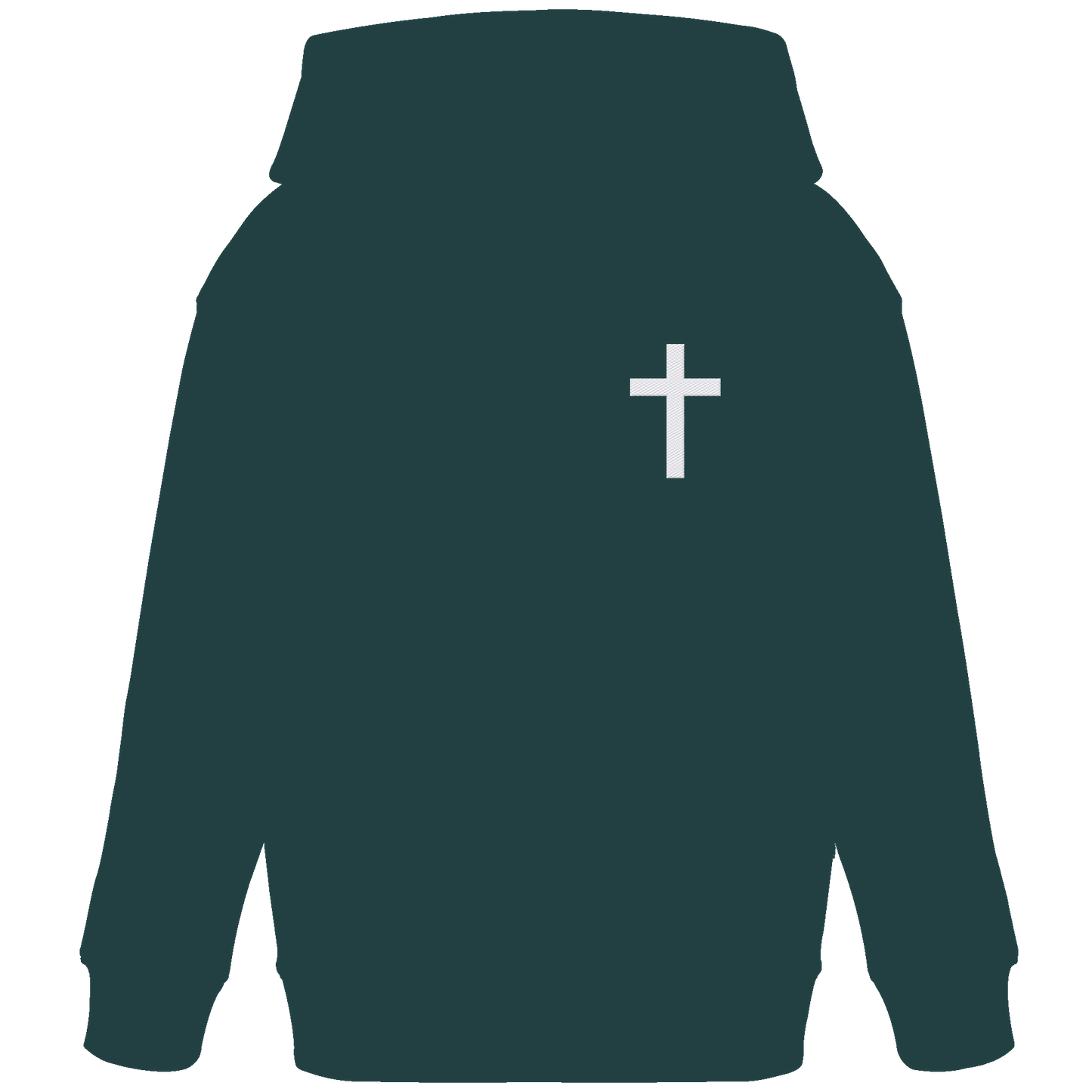 Kreuz gestickt – schlichtes Design mit tiefer Bedeutung (Stick) - Kids Organic Hoodie