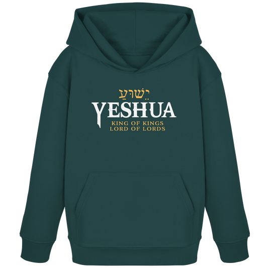Yeshua – King of Kings, Lord of Lords | Christliches Design mit dem Namen Jesu - Kids Organic Hoodie