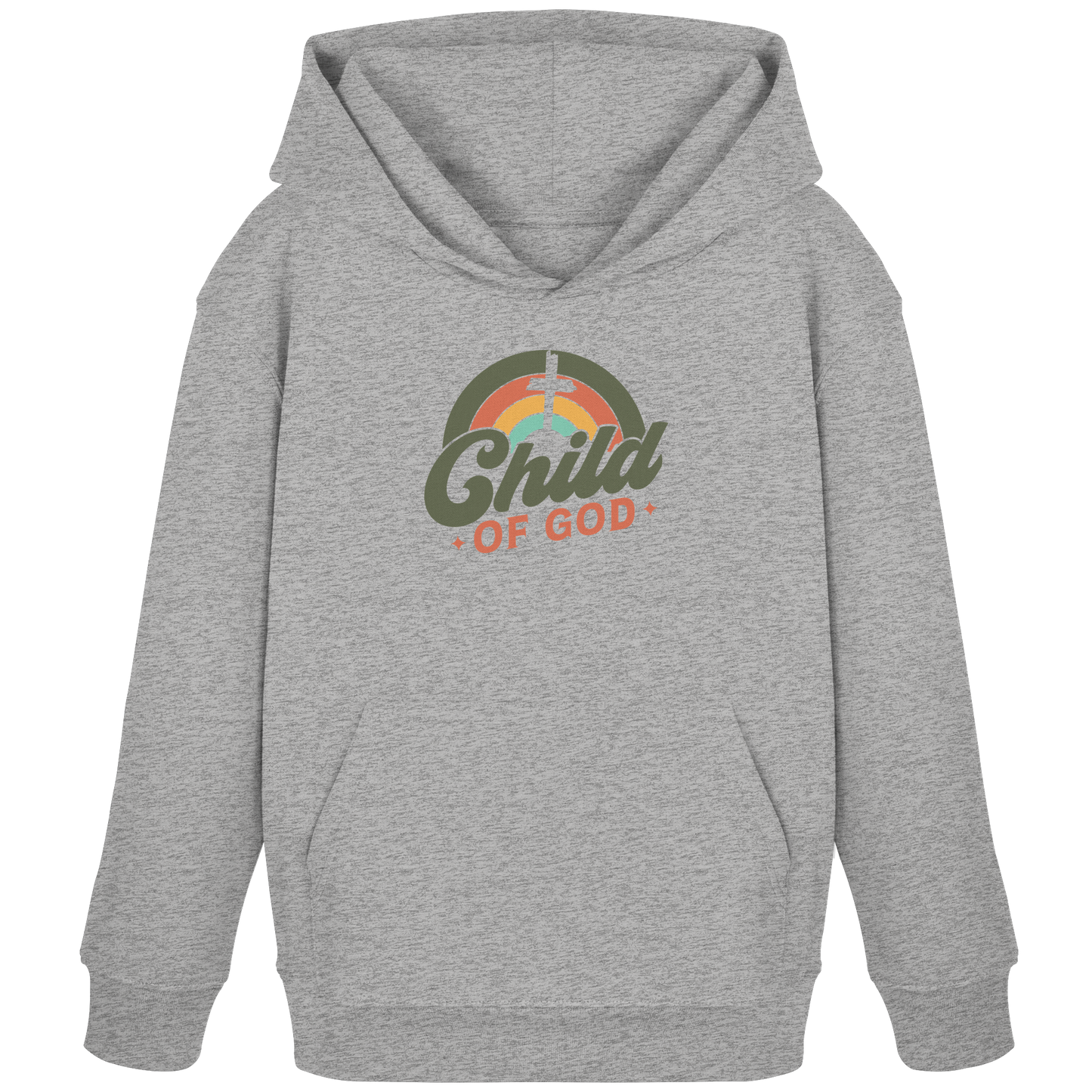 "Kind Gottes" im Retro-Look - Kids Organic Hoodie