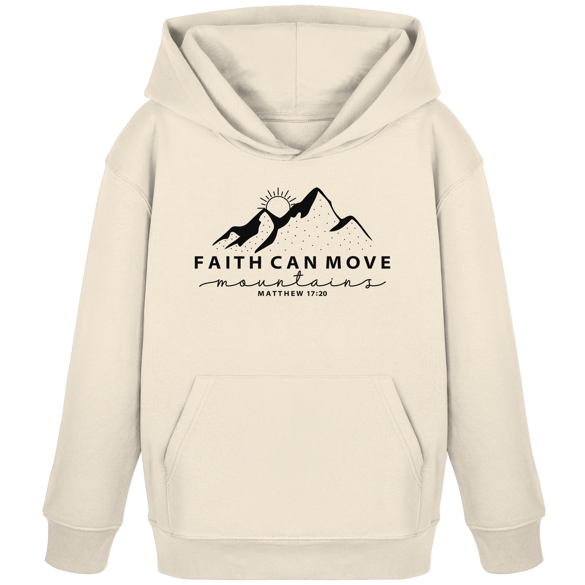 Faith Can Move Mountains – Schlichter christlicher Berg-Print | Christian Statement - Kids Organic Hoodie