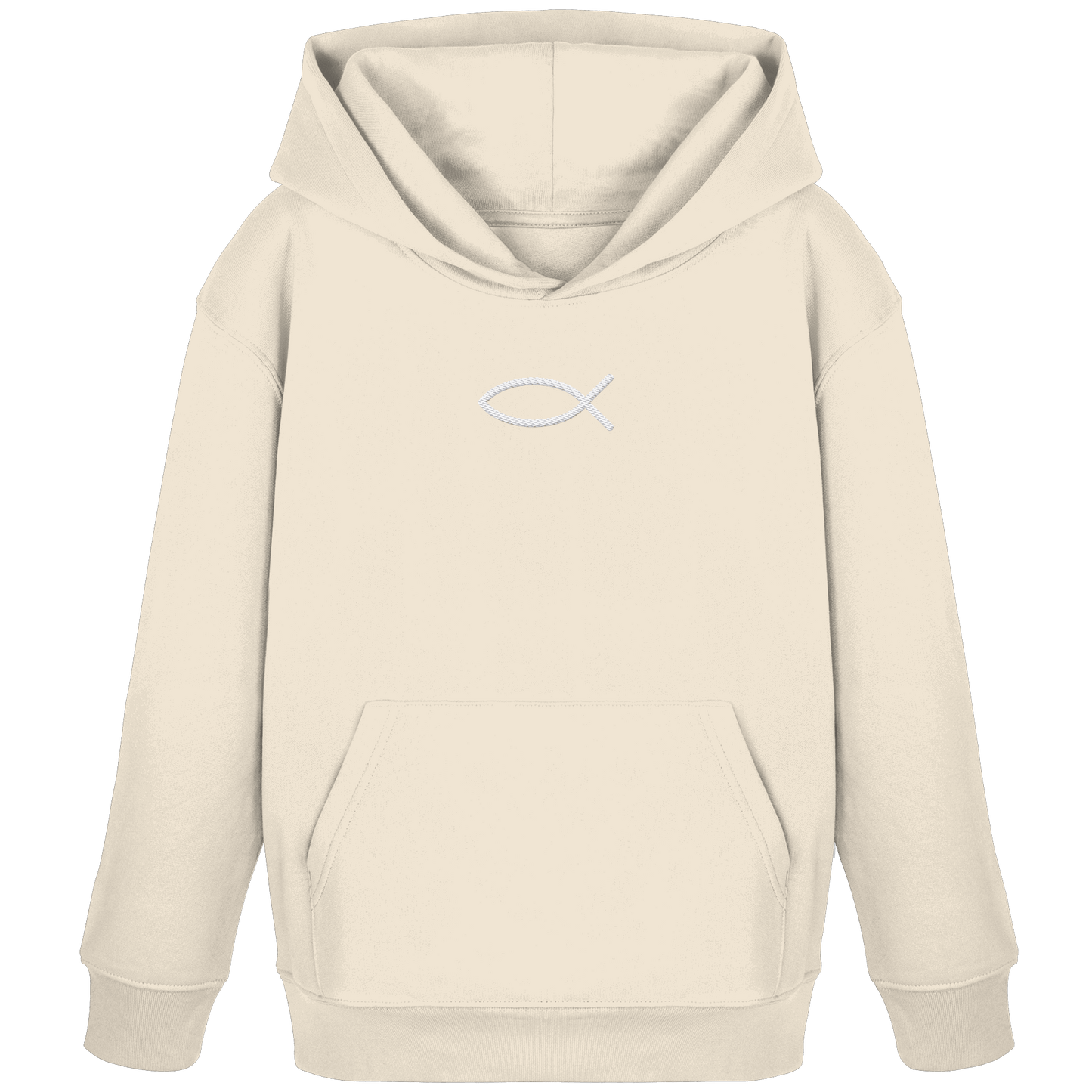Der Ichthys – Ein zeitloses Zeichen (Stick) | Christliche Kleidung - Kids Organic Hoodie