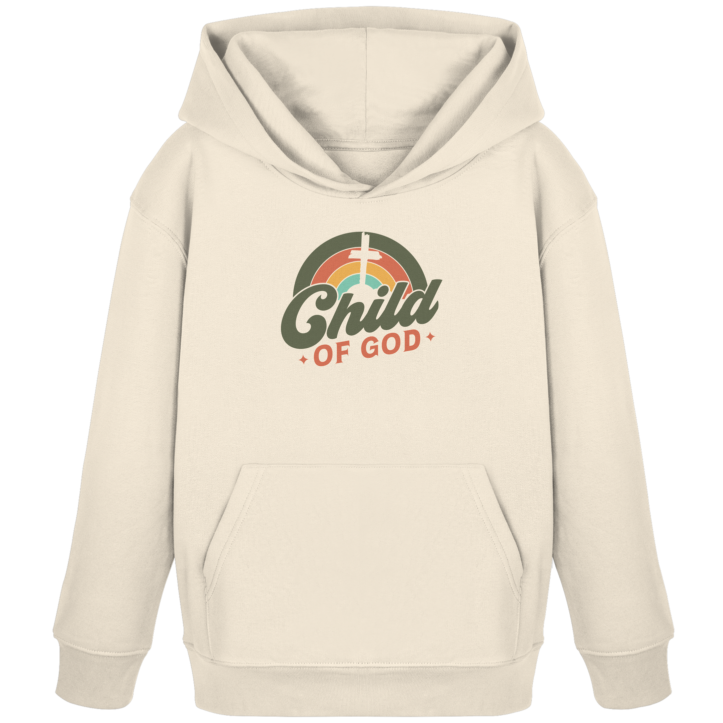 "Kind Gottes" im Retro-Look - Kids Organic Hoodie