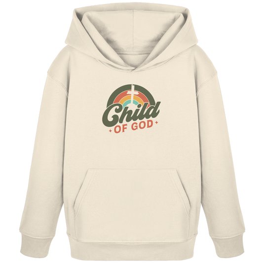 "Child of God" in a retro look - Kids Organic Hoodie