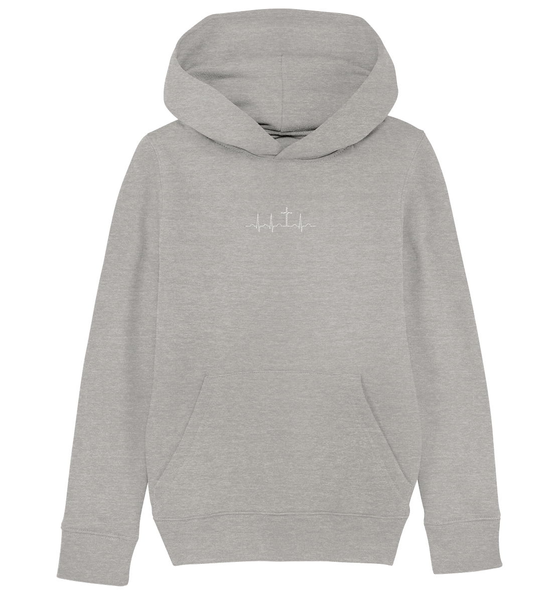 Mein Herz schlägt für Jesus - Kids Organic Hoodie (Stick)