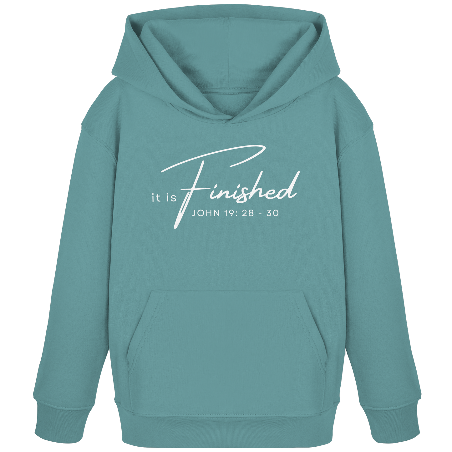 Es ist vollbracht: Inspiriert von Johannes 19 - Kids Organic Hoodie