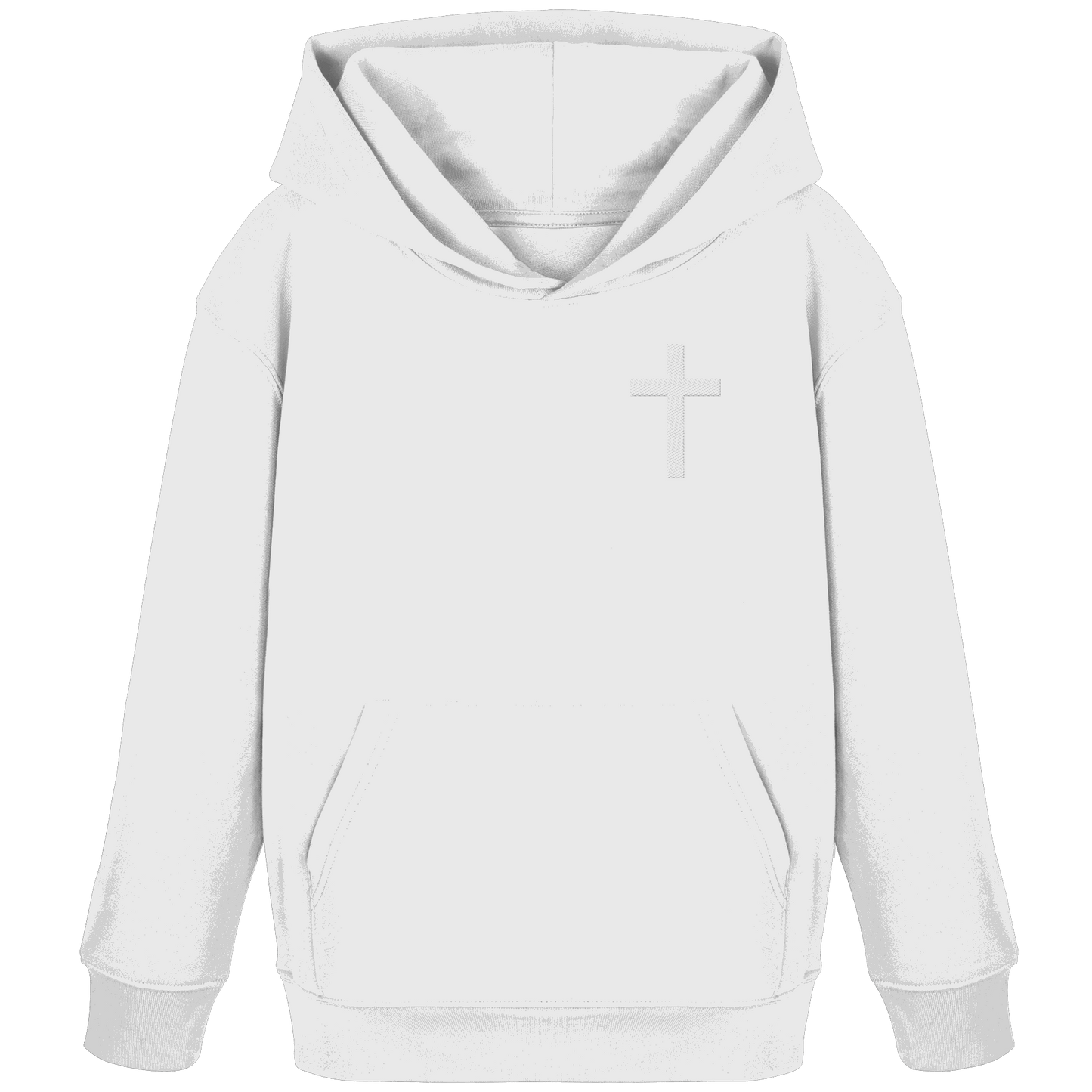 Kreuz gestickt – schlichtes Design mit tiefer Bedeutung (Stick) - Kids Organic Hoodie