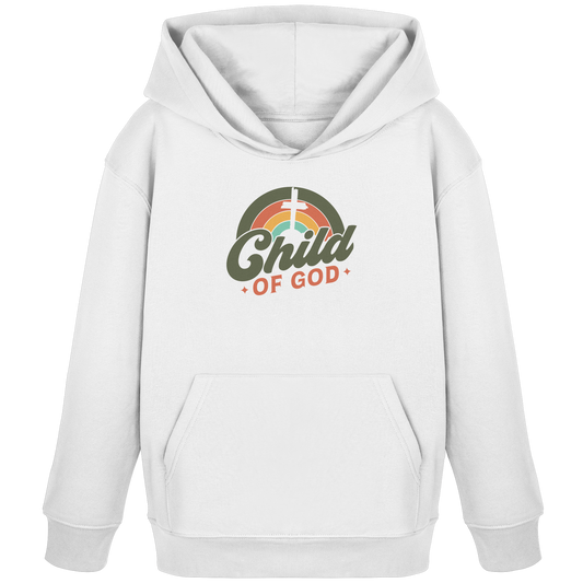 "Child of God" in a retro look - Kids Organic Hoodie