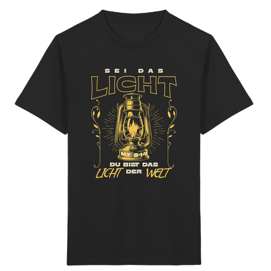 Sei das Licht – Du bist das Licht der Welt | Christliche Kleidung - Kids Organic Shirt
