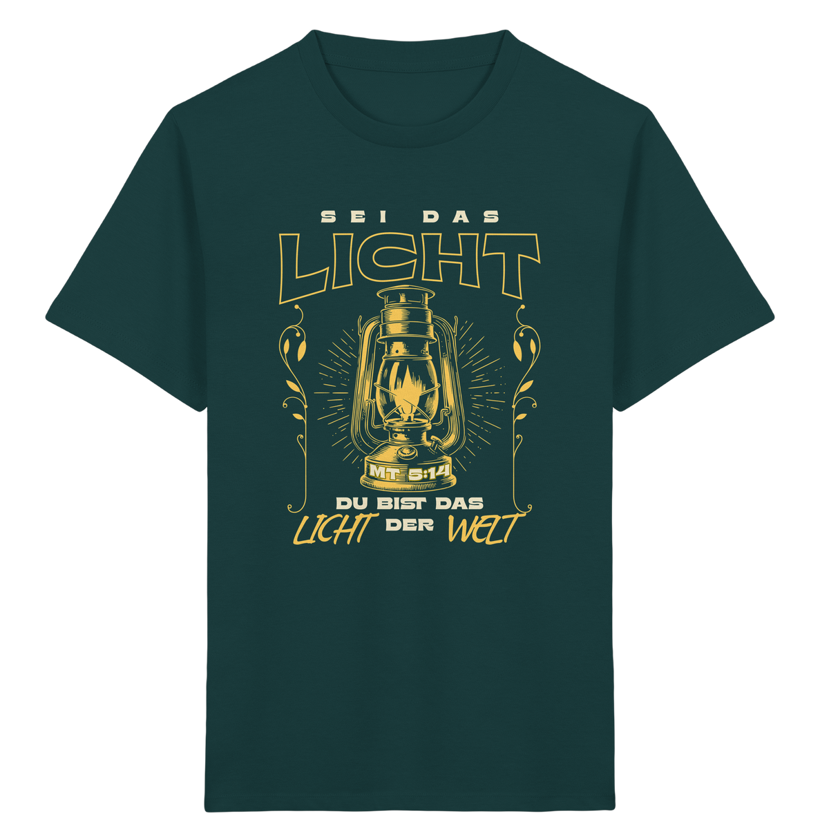 Sei das Licht – Du bist das Licht der Welt | Christliche Kleidung - Kids Organic Shirt