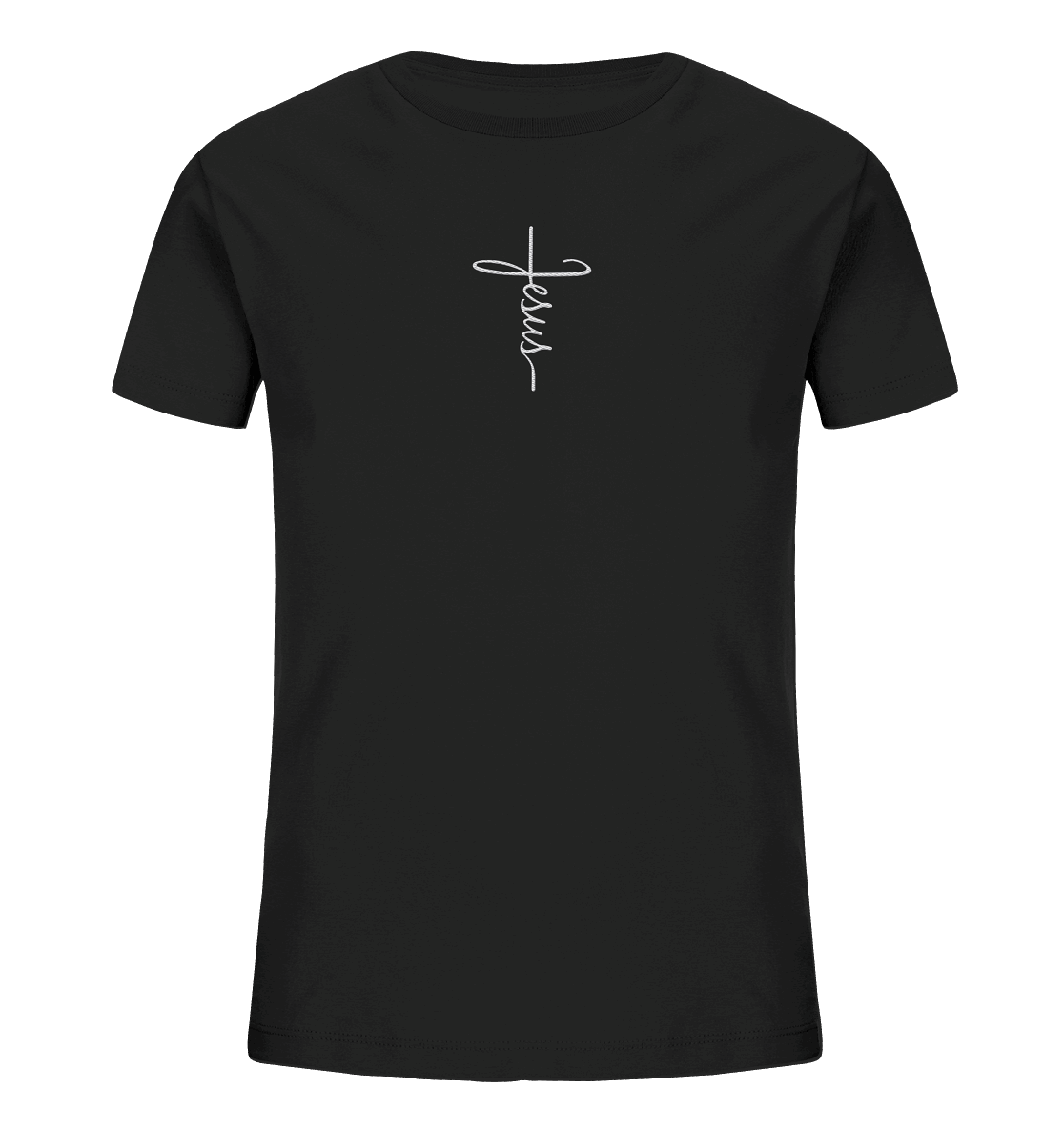 Jesus in Kreuzform - Stick (Weiß) - Kids Organic Shirt (Stick)