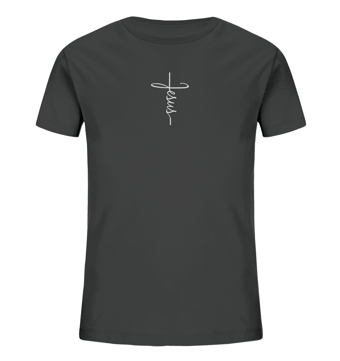 Jesus in Kreuzform - Stick (Weiß) - Kids Organic Shirt (Stick)