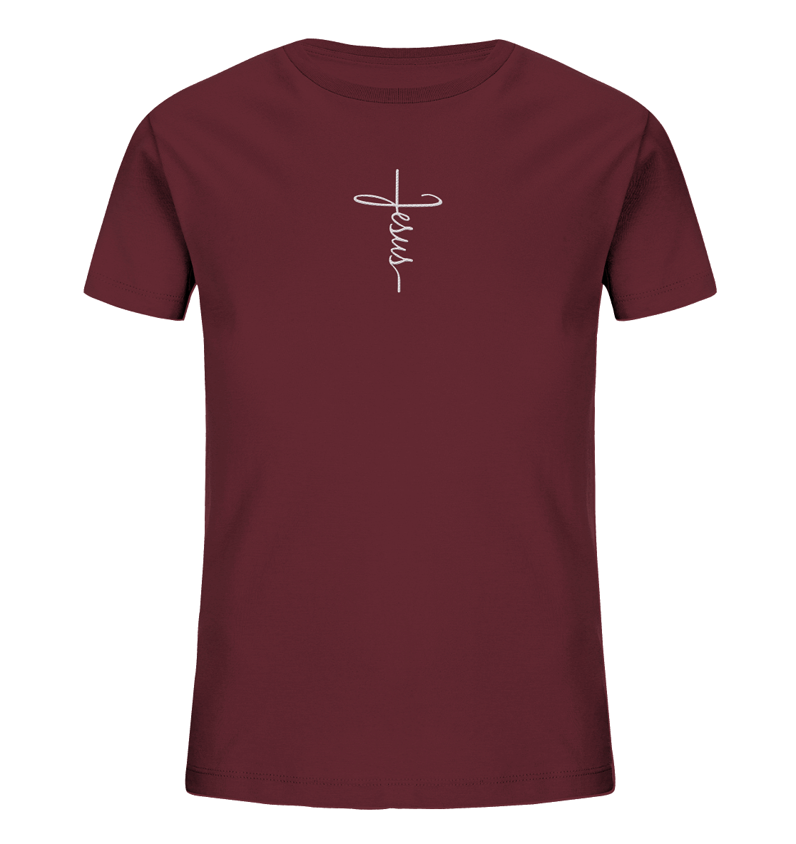 Jesus in Kreuzform - Stick (Weiß) - Kids Organic Shirt (Stick)