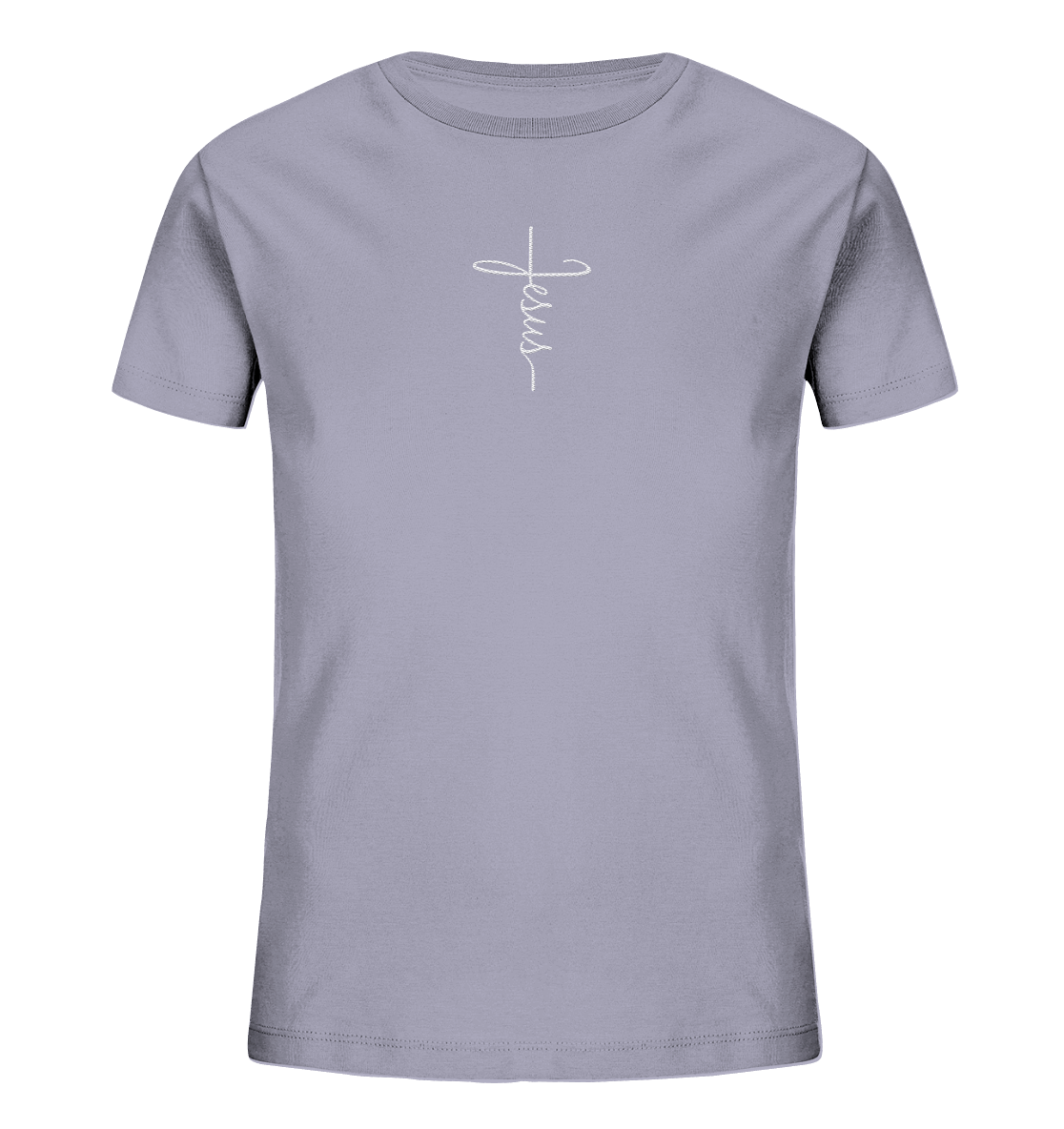Jesus in Kreuzform - Stick (Weiß) - Kids Organic Shirt (Stick)