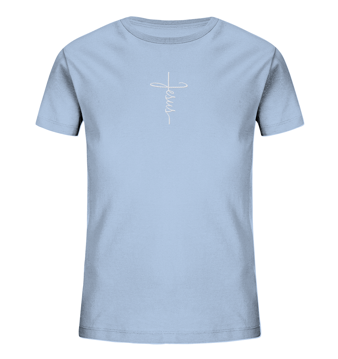 Jesus in Kreuzform - Stick (Weiß) - Kids Organic Shirt (Stick)
