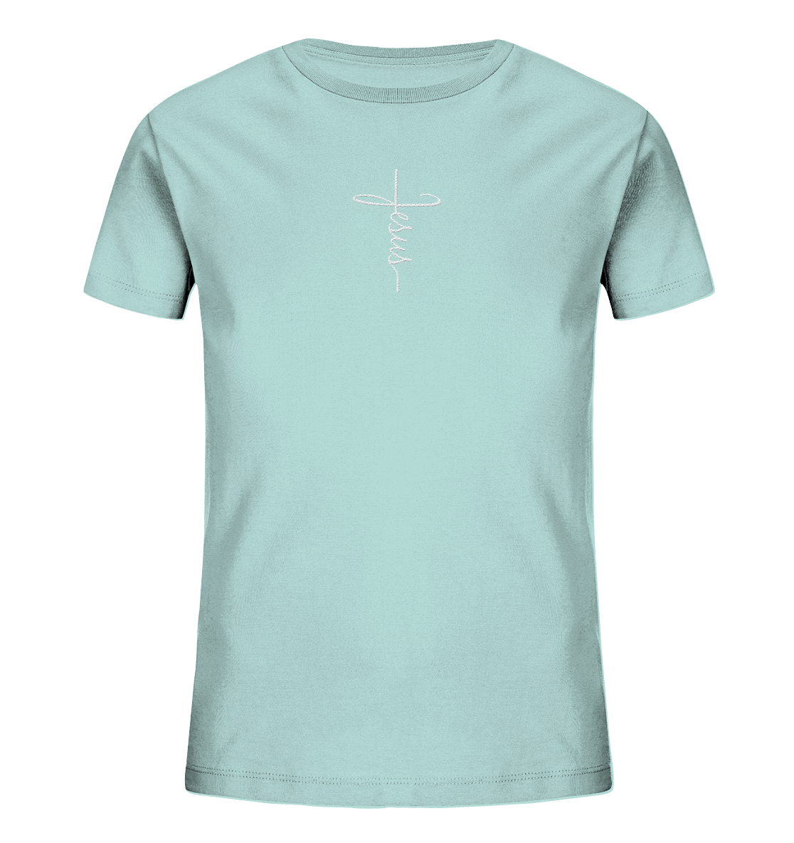 Jesus in Kreuzform - Stick (Weiß) - Kids Organic Shirt (Stick)
