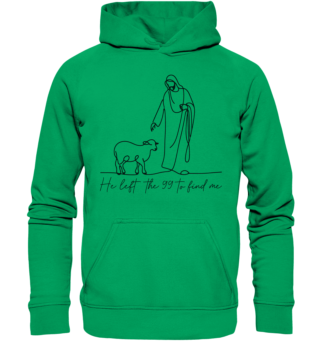 He Left the 99 to Find Me – Kraftvolle Botschaft in minimalistischem Design | Christliche Kleidung - Kids Premium Hoodie