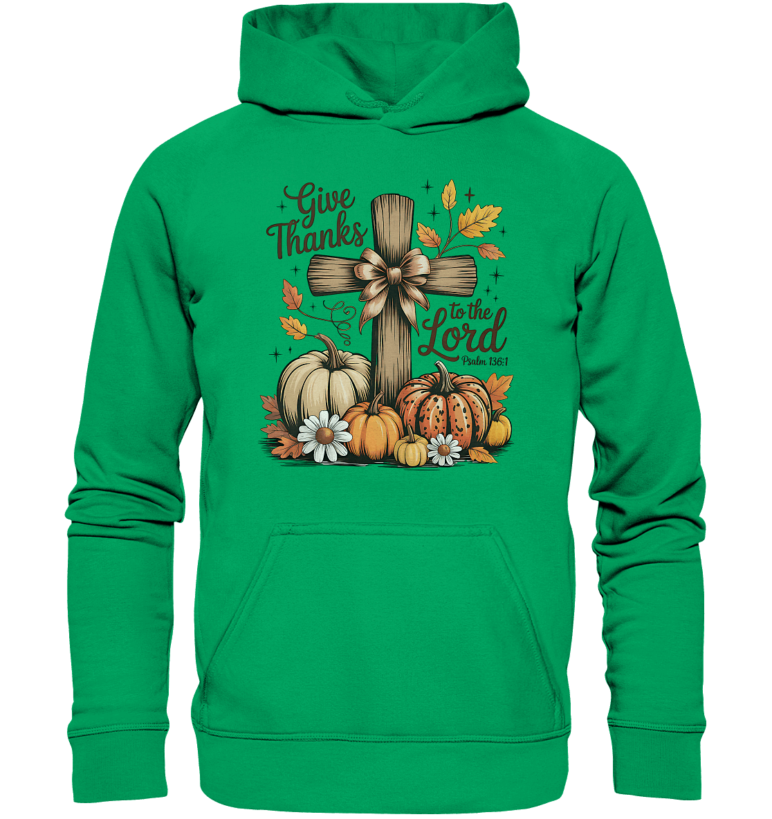 Give Thanks to the Lord – Psalm 136:1 | Christliche Kleidung & Geschenke im Retro-Design - Kids Premium Hoodie