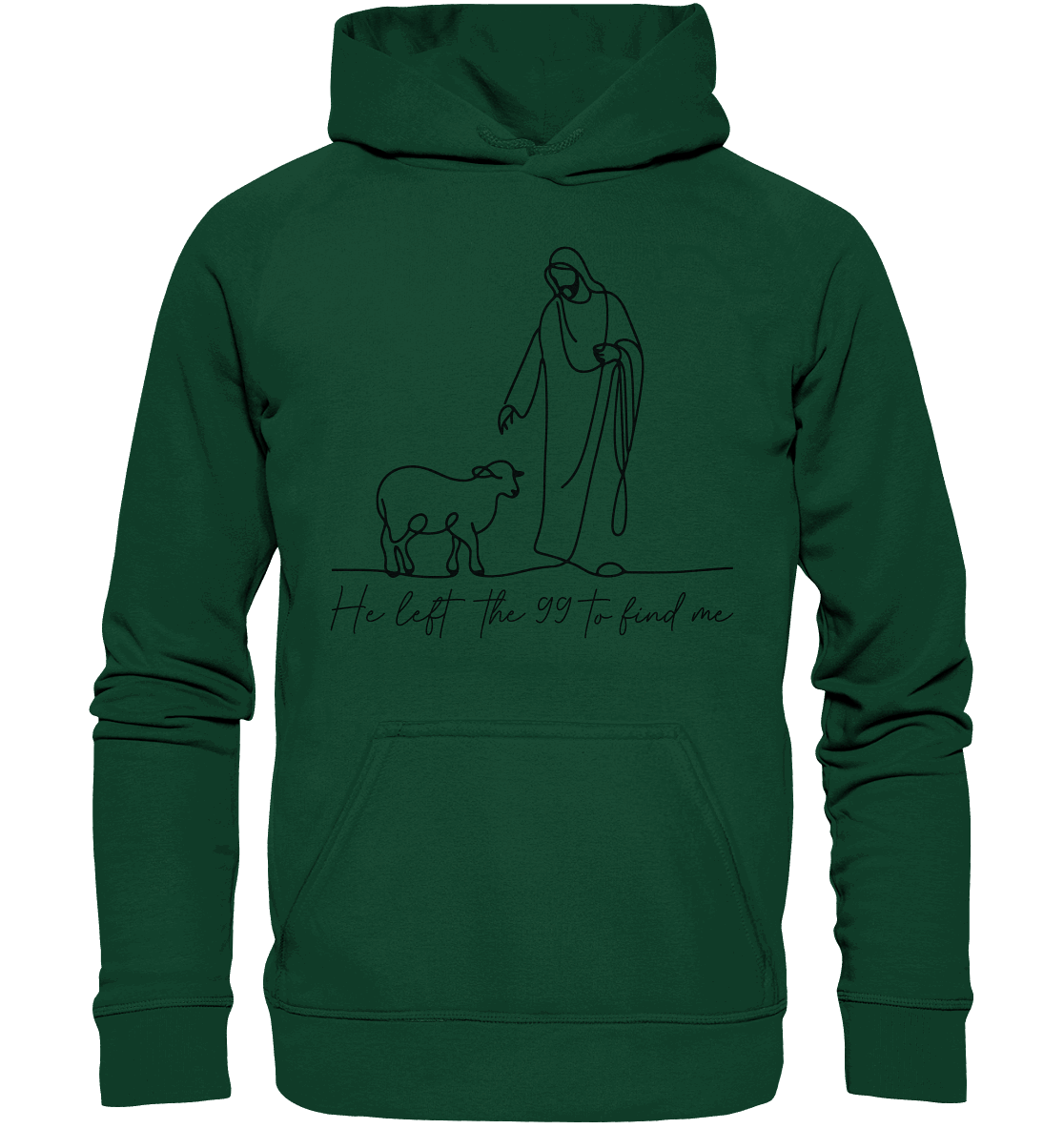 He Left the 99 to Find Me – Kraftvolle Botschaft in minimalistischem Design | Christliche Kleidung - Kids Premium Hoodie