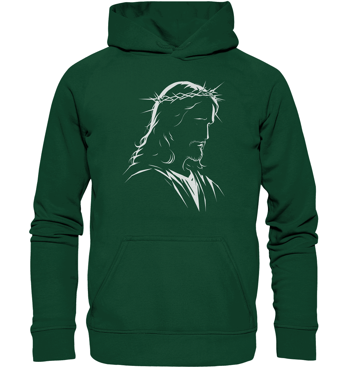 Der Blick des Erlösers – Jesus-Silhouette im Konturdesign | Christliche Kleidung - Kids Premium Hoodie