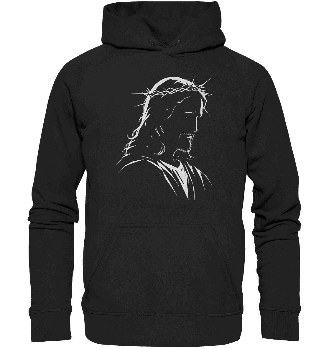 Der Blick des Erlösers – Jesus-Silhouette im Konturdesign | Christliche Kleidung - Kids Premium Hoodie