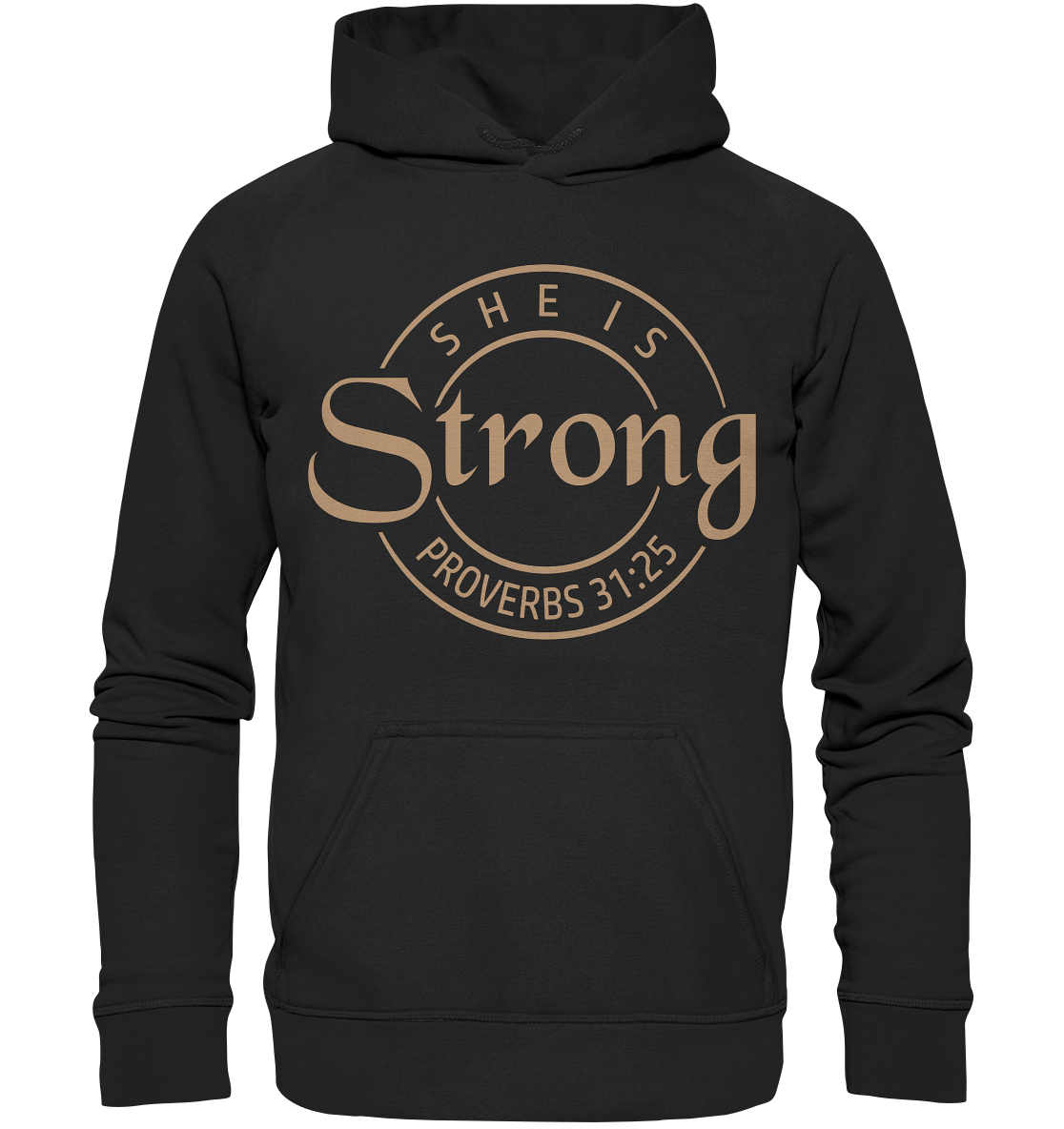 Sie ist stark - Sprüche 31,25 - Kids Premium Hoodie - GfoitMa - Black / 116