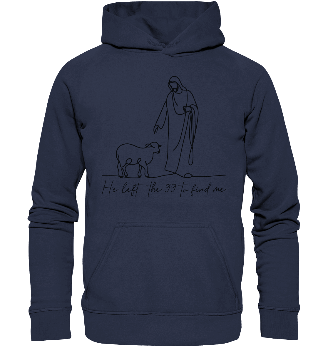 He Left the 99 to Find Me – Kraftvolle Botschaft in minimalistischem Design | Christliche Kleidung - Kids Premium Hoodie