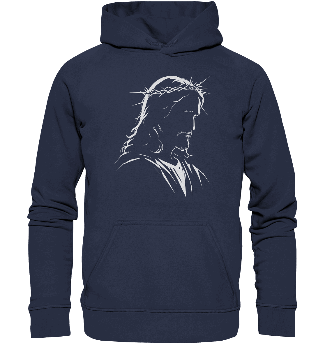 Der Blick des Erlösers – Jesus-Silhouette im Konturdesign | Christliche Kleidung - Kids Premium Hoodie