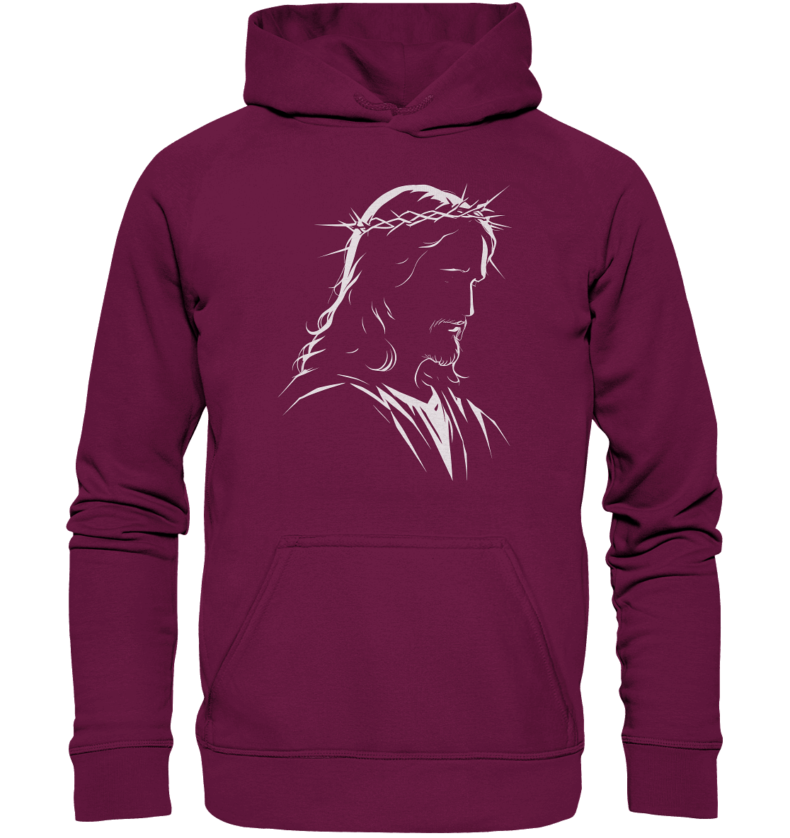 Der Blick des Erlösers – Jesus-Silhouette im Konturdesign | Christliche Kleidung - Kids Premium Hoodie