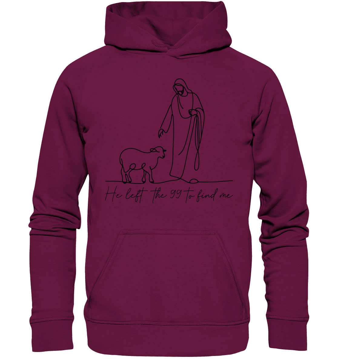 He Left the 99 to Find Me – Kraftvolle Botschaft in minimalistischem Design | Christliche Kleidung - Kids Premium Hoodie