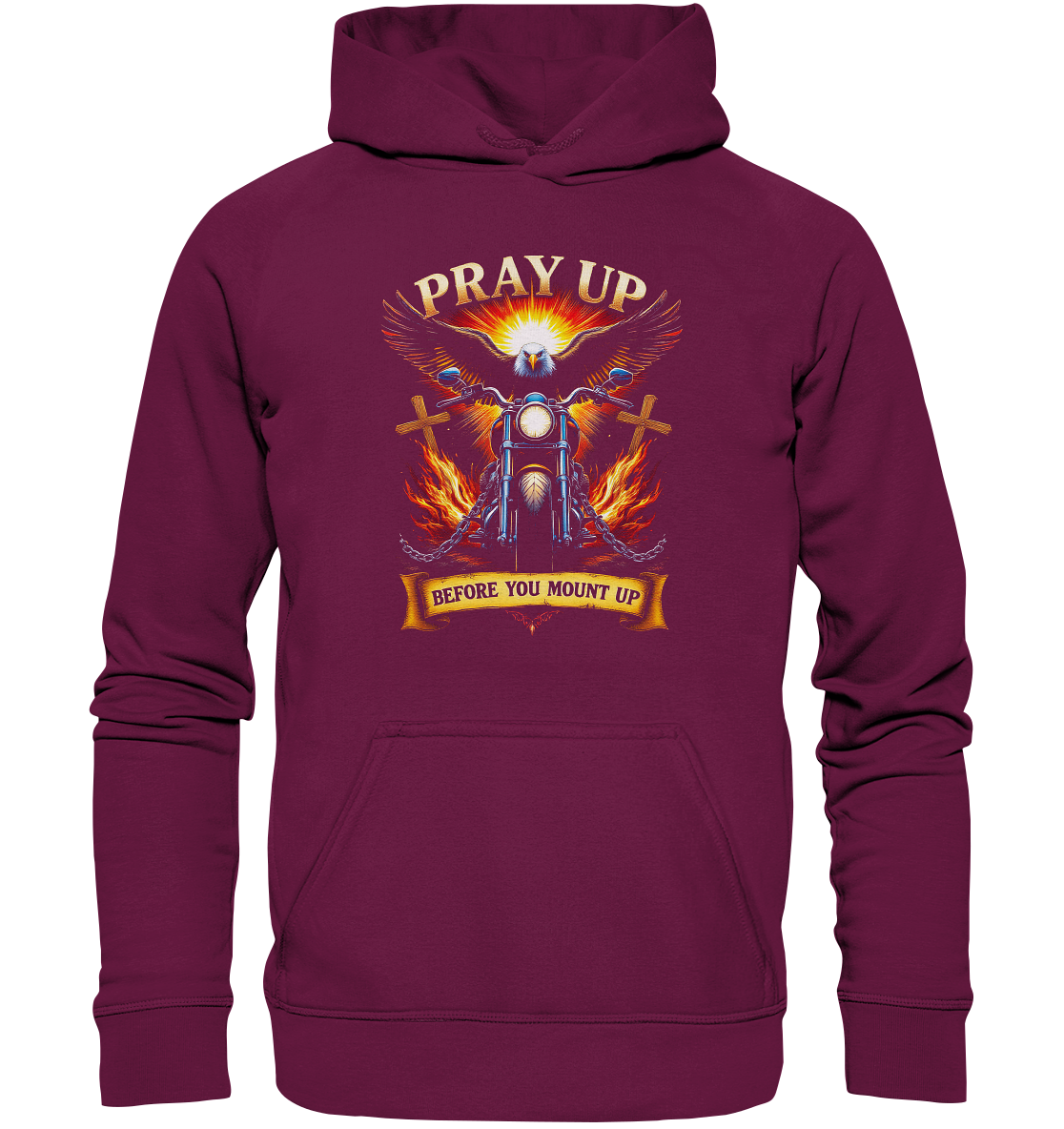 Pray Up, Before You Mount Up - Kids Premium Hoodie - GfoitMa