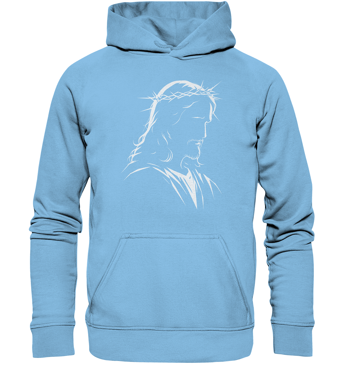 Der Blick des Erlösers – Jesus-Silhouette im Konturdesign | Christliche Kleidung - Kids Premium Hoodie