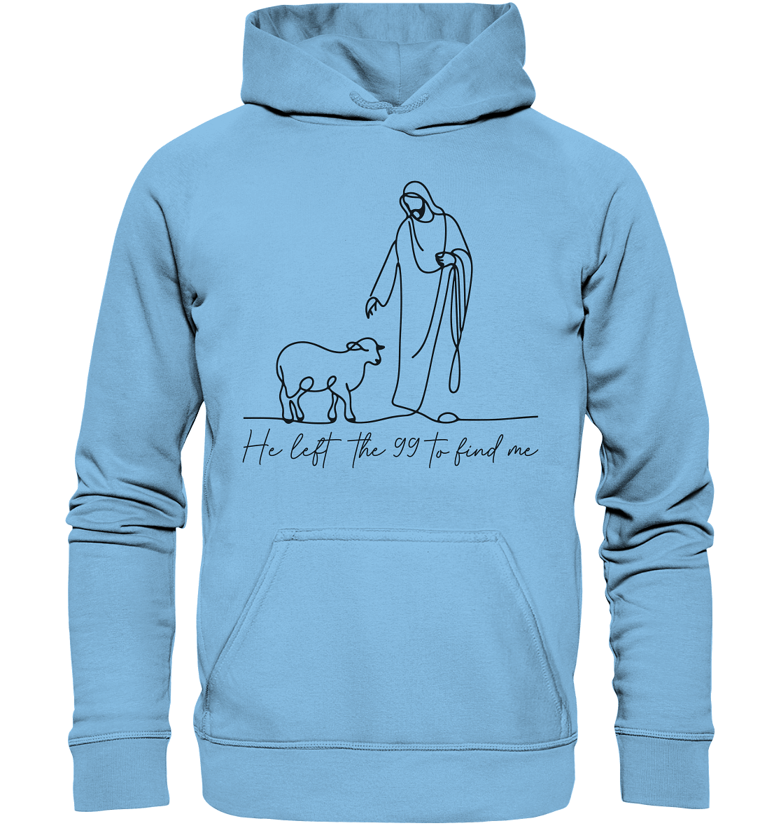 He Left the 99 to Find Me – Kraftvolle Botschaft in minimalistischem Design | Christliche Kleidung - Kids Premium Hoodie