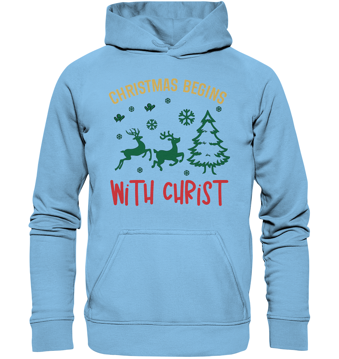 Christmas Begins with CHRIST - Kids Premium Hoodie - GfoitMa - Sky Blue / 116