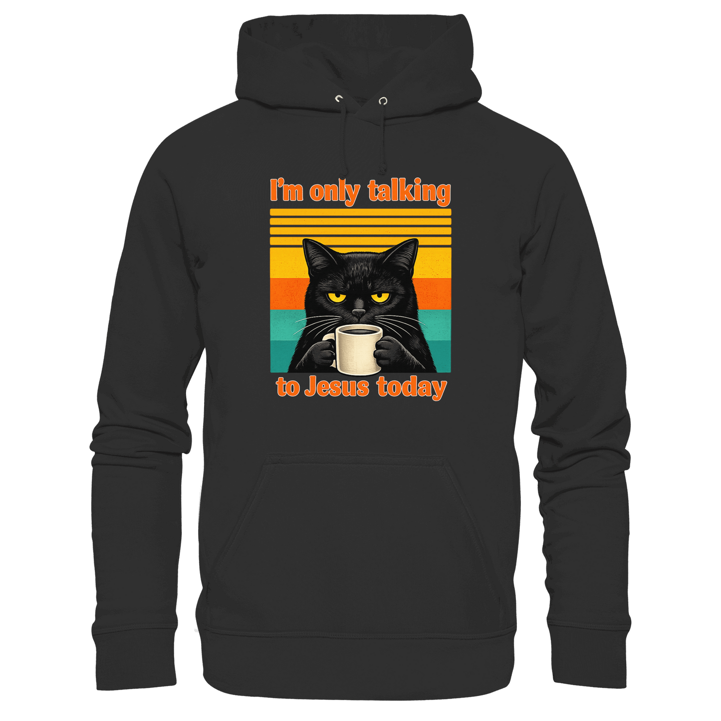 I’m Only Talking to Jesus Today – Grumpy Cat Coffee | Christliches Fun Design - Kids Premium Hoodie