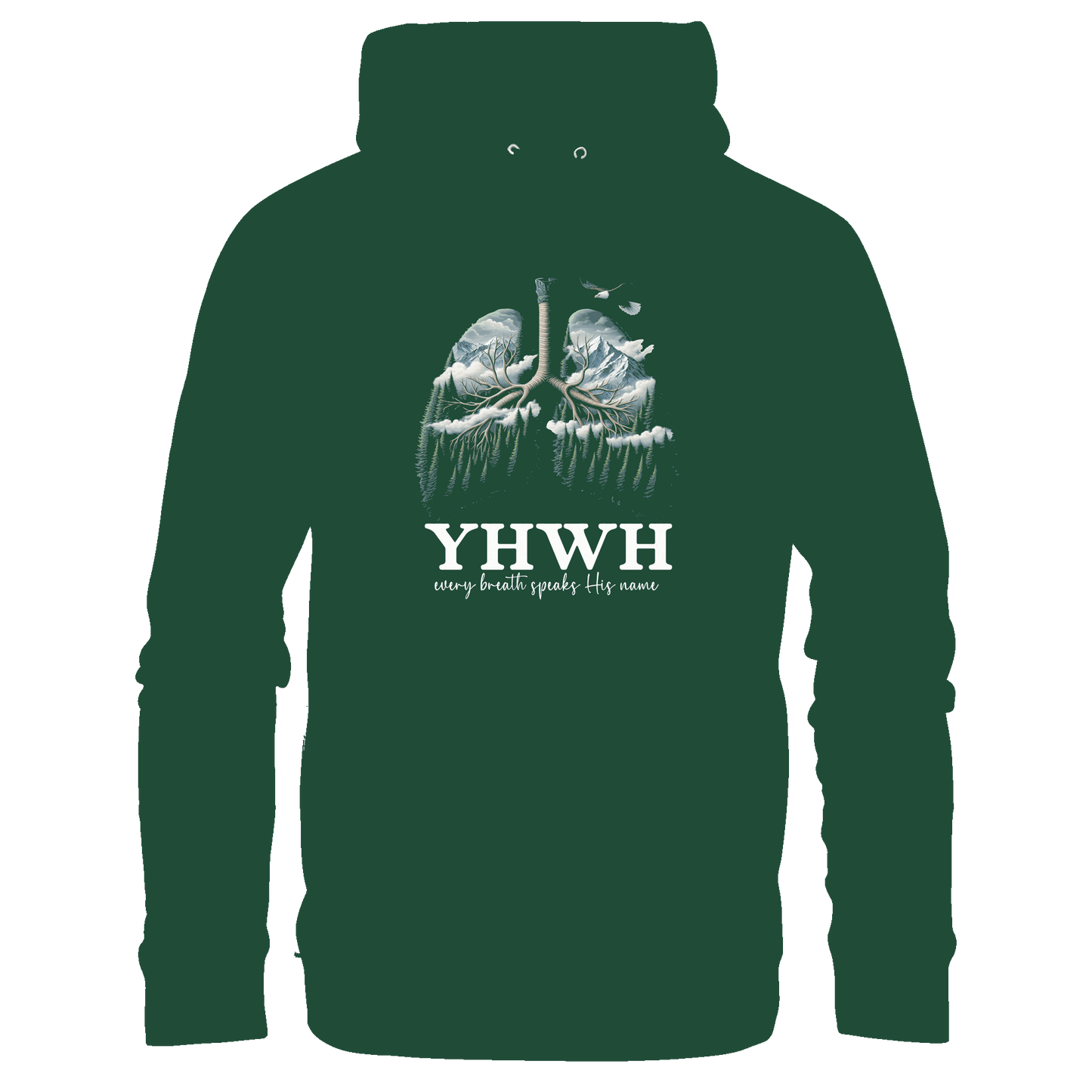 YHWH – Every Breath Speaks His Name | Atem des Lebens | Christliches Design - Kids Premium Hoodie