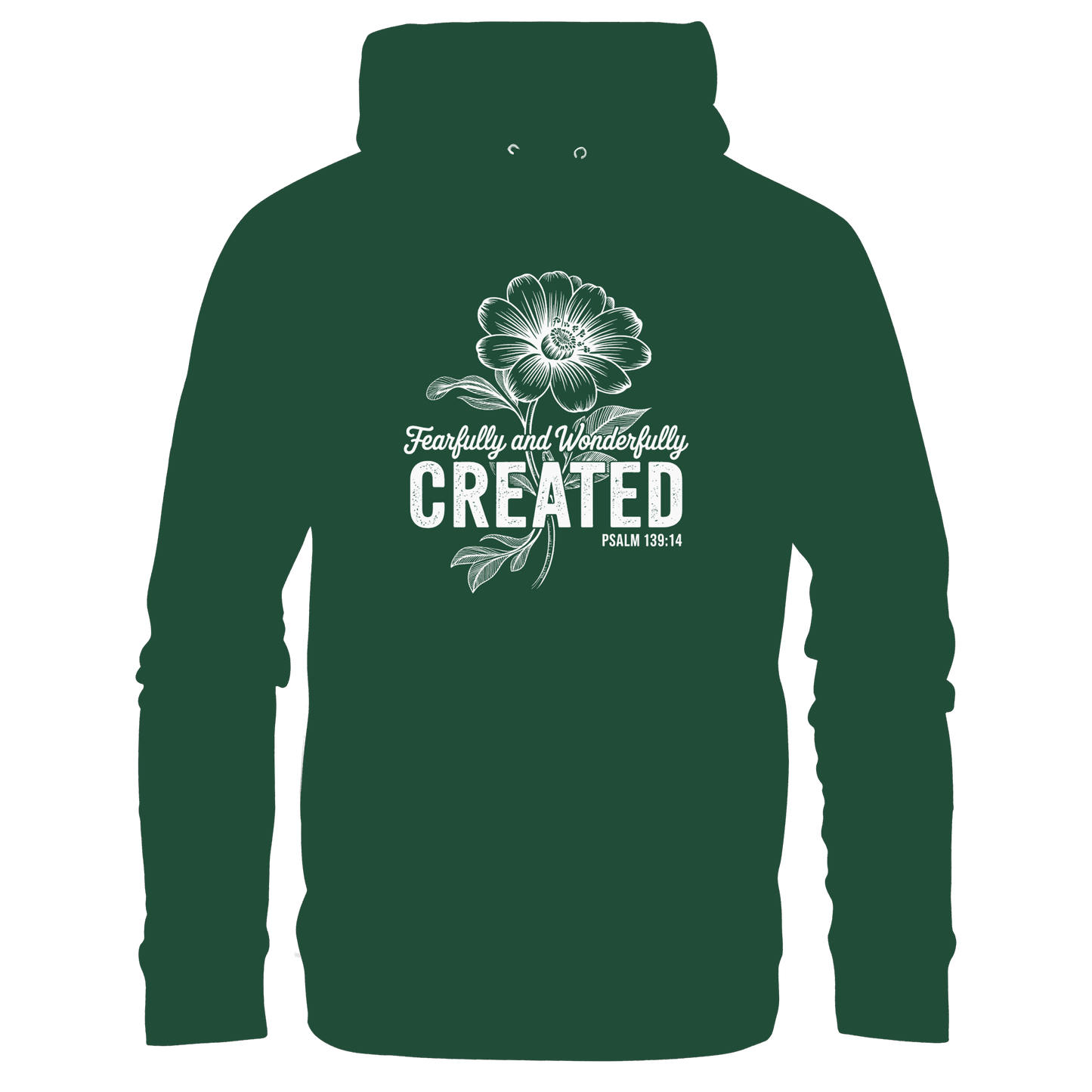 Fearfully and Wonderfully Created – Floral Grace Design - Kids Premium Hoodie