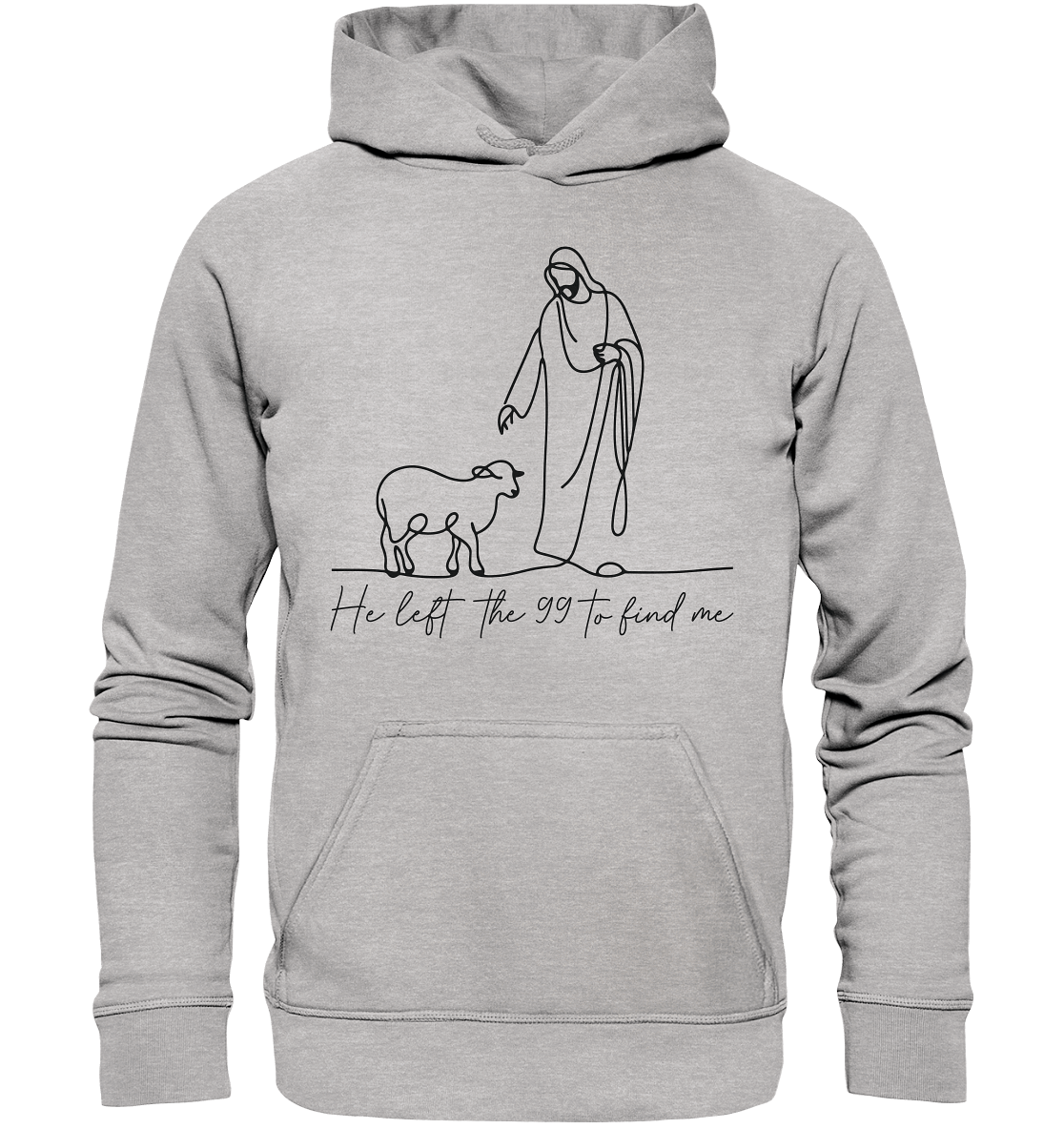 He Left the 99 to Find Me – Kraftvolle Botschaft in minimalistischem Design | Christliche Kleidung - Kids Premium Hoodie