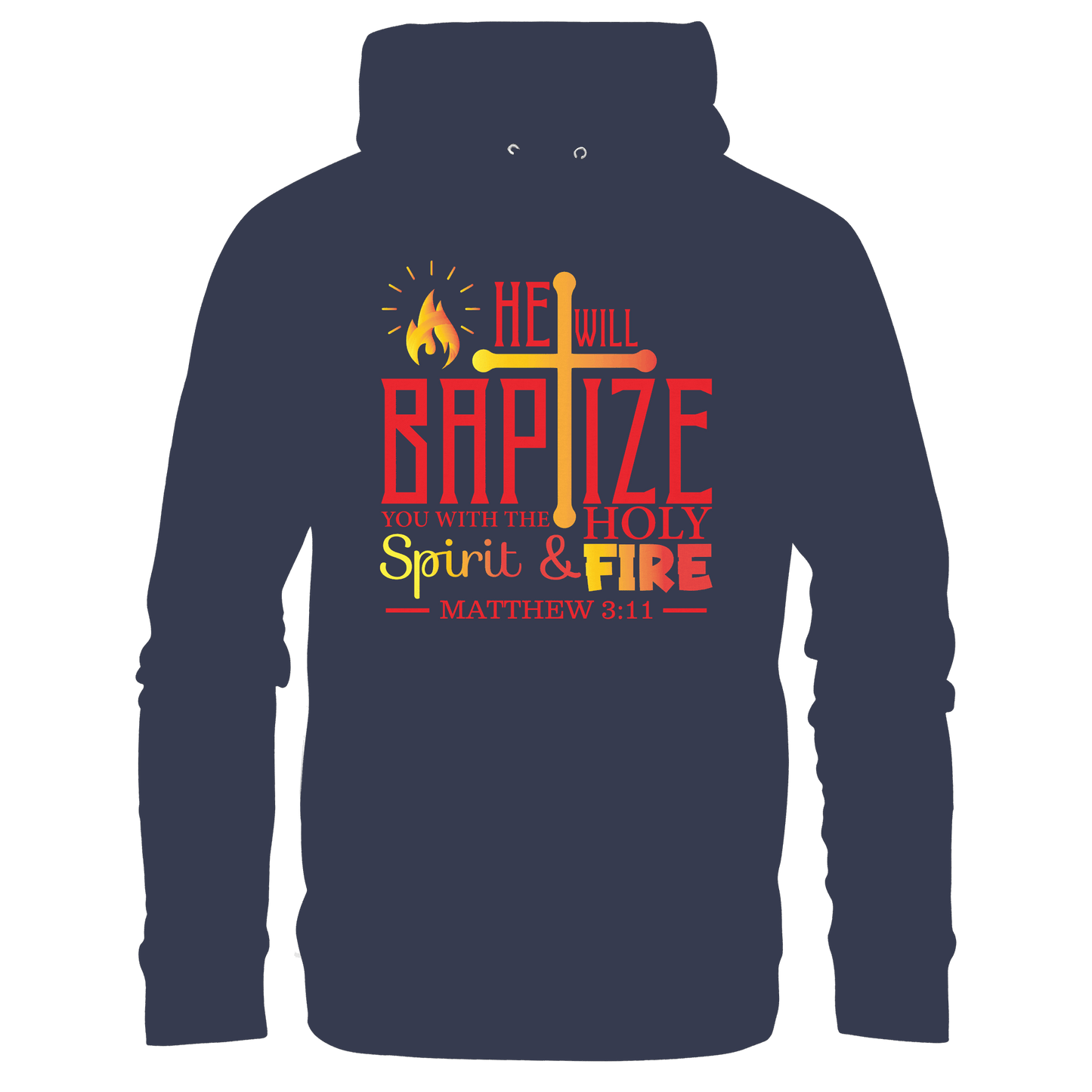 Getauft mit Geist und Feuer – Matthäus 3,11 | Christliches Design - Kids Premium Hoodie