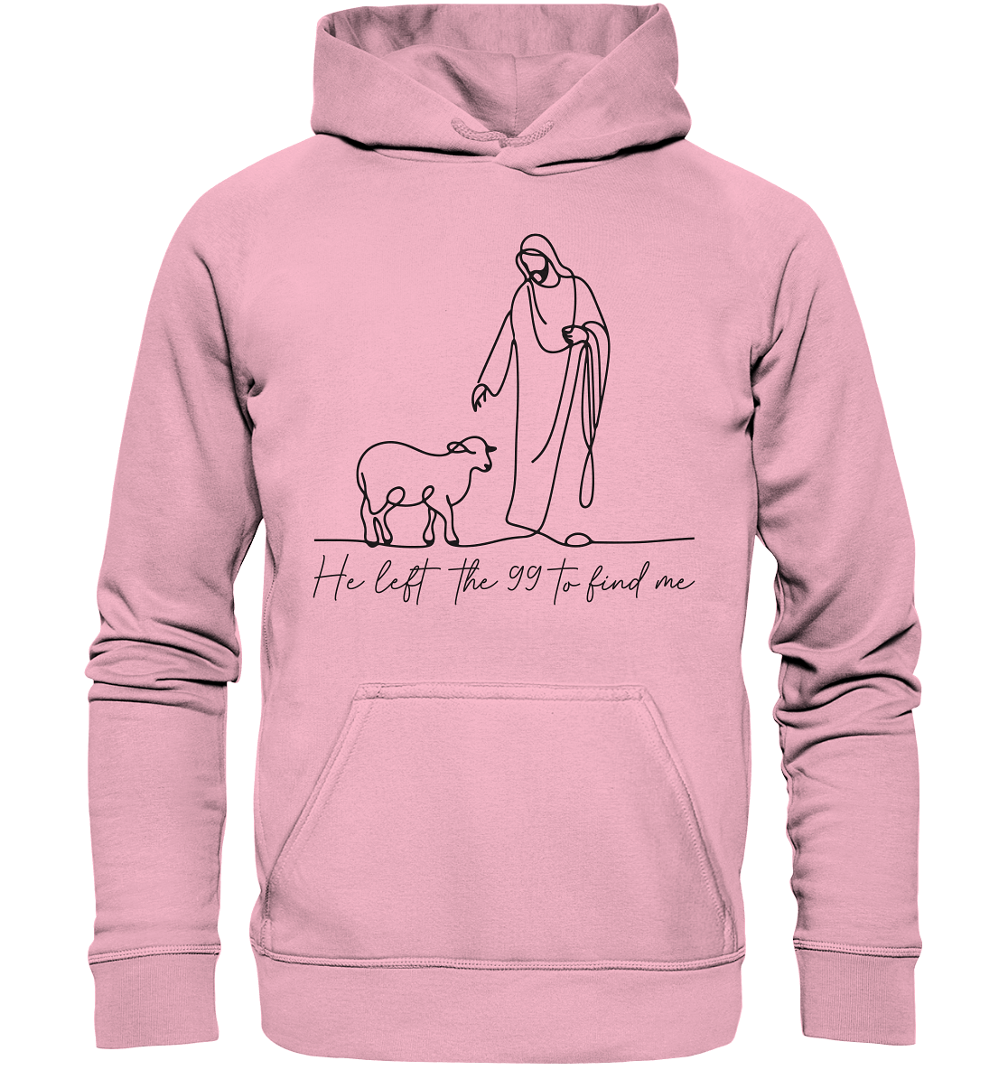 He Left the 99 to Find Me – Kraftvolle Botschaft in minimalistischem Design | Christliche Kleidung - Kids Premium Hoodie