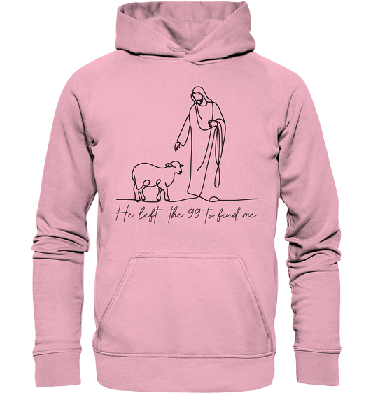 He Left the 99 to Find Me – Kraftvolle Botschaft in minimalistischem Design | Christliche Kleidung - Kids Premium Hoodie